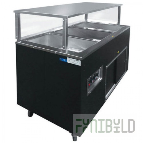 Vollrath T39708 46 Inch Hot Food Station Deluxe Electric with Breath Guard