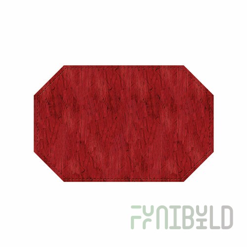 Risch TABLEMATOCT-DRIFTWOOD 17X11 Octagon Faux Wood Placemat with Stitched Edges