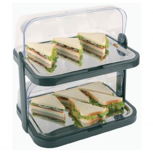 World Tableware APS 09204 APS Buffet Roll Top Showcase/Display 2-tier 17-3/8
