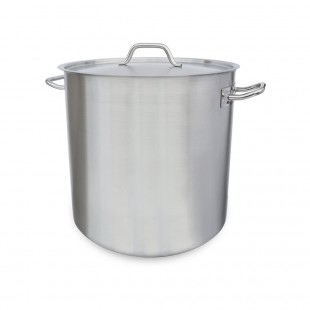 Cooktek 105217 53 Qt. Stock Pot With Cover and Impact Bonded Tri-Ply