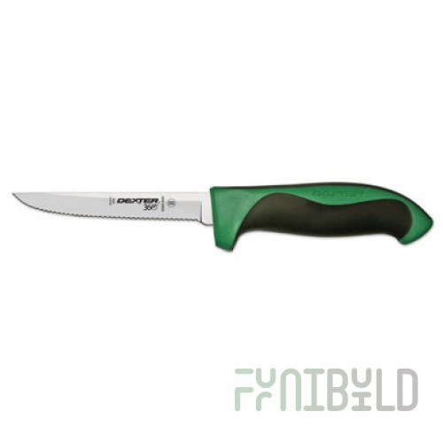 Dexter Russell S360-5SCG-PCP 5 Inch Blade Utility Knife High Carbon Steel Green Handle