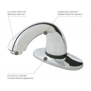 Rubbermaid 1903286 Single Hole Deck Mount Faucet Touch Free Chrome Finish Rubbermaid 1903286 Single Hole Deck Mount Faucet Touch Free Chrome Finish