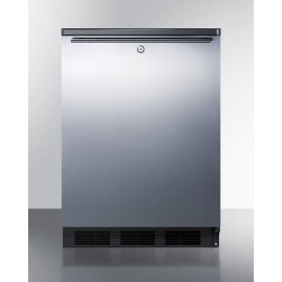 Summit FF7LBLKSSHH 23 Inch Undercounter Refrigerator Black and Stainless Steel 5.5 cu.ft Capacity Summit FF7LBLKSSHH 23 Inch Undercounter Refrigerator Black and Stainless Steel 5.5 cu.ft Capacity