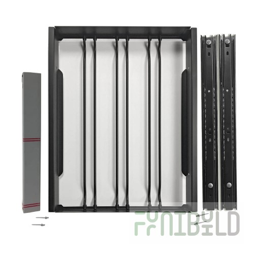 U-Line Corporation ULAWINERACK18 18 Inch Slide-out Wine Rack Stainless Steel with Durable Construction