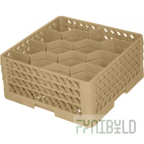 Vollrath TR18JJJA-19 19-3/4 Inch Full Size Dishwasher Rack Glass Stemware with Extenders
