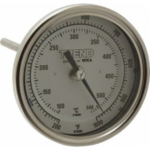 GSW USA WR-TEMP Thermometer 200 to 1000 F Stainless Steel with 4 Inch Stem GSW USA WR-TEMP Thermometer 200 to 1000 F Stainless Steel with 4 Inch Stem