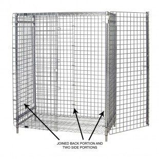Quantum 244860EPC 24 Inch Chrome Plated Enclosure Panel with 2 Side and 1 Back Panel
