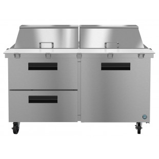 Hoshizaki SR60A-24MD2 60 Inch Two Section Refrigerated Counter 17.55 cu ft with Drawers