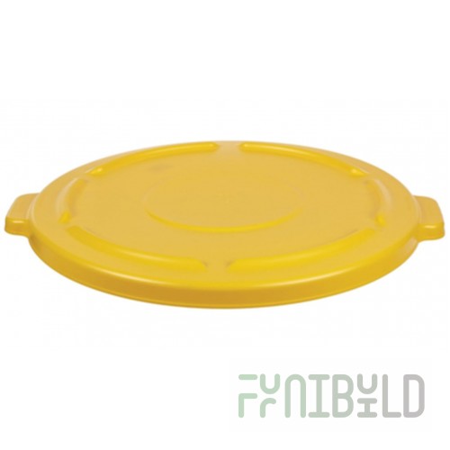Rubbermaid FG261960YEL 19 Inch Yellow Trash Receptacle Lid Plastic