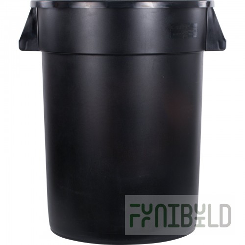 Carlisle 34103203 25-1/2 Inch Diameter Waste Container Ergonomic Black Polyethylene