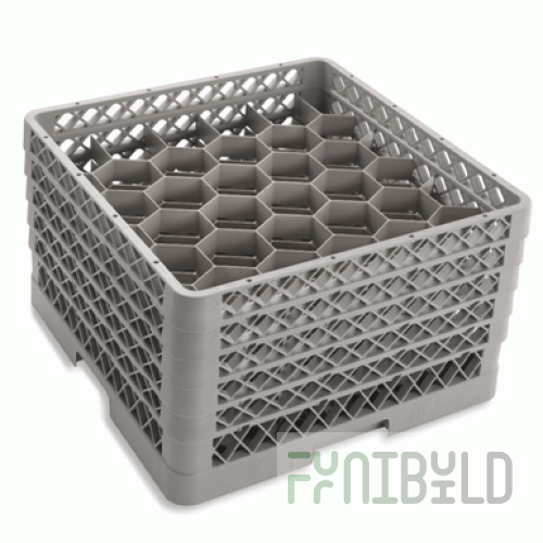 Vollrath TR12HHHHA-44 19 Inch Full Size Glass Dish Rack with Extenders
