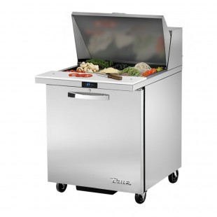 True Refrigeration TSSU-27-12M-B-HC~SPEC3 27 Inch Mega Top Sandwich Salad Unit Stainless Steel with 9/6 3/9 Pans