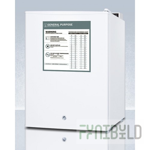 Summit FF28LWHGP 18 Inch Medical Refrigerator 2.4 Cu Ft Compact with Locking Door