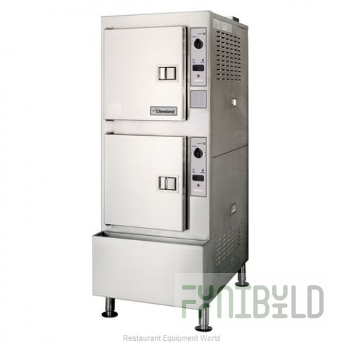 Cleveland 24CGA10.2@NQS 24 Inch Floor Model Gas Convection Steamer 144000 BTU with SureCook Controls