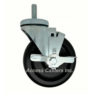 Continental Refrigerator 50177-4 5 Inch Diameter Casters Swivel With Brakes Set Of 4
