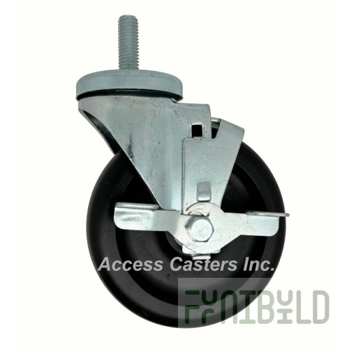 Continental Refrigerator 50177-4 5 Inch Diameter Casters Swivel With Brakes Set Of 4