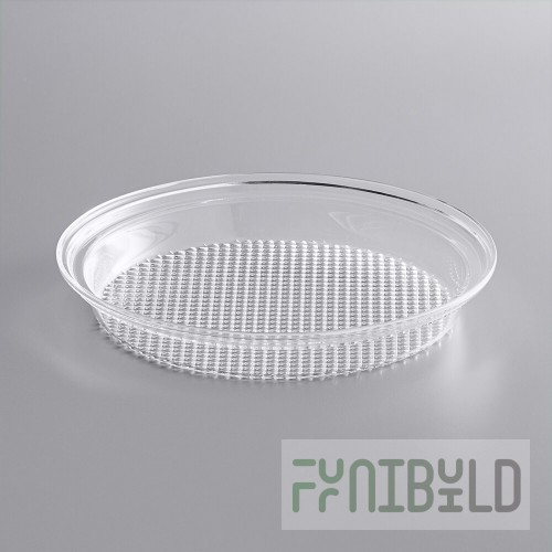 Steelite DFTRD10P00 9-1/2 Inch Diameter Acrylic Sampling Tray Prism Clear