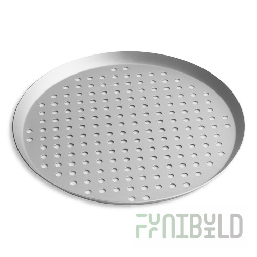 Vollrath PC13PCC 13 Inch Perforated Pizza Pan Aluminum Press Cut with NSF