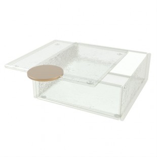 BauscherHepp S5-S6-01-X40 26 Oz Large Square Bento Appetizer Plate with Metal Handles Glass BauscherHepp S5-S6-01-X40 26 Oz Large Square Bento Appetizer Plate with Metal Handles Glass