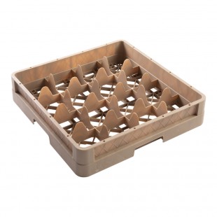 Vollrath CR8 Dishwasher Rack Full Size Beige Co-Polymer 16 Compartment with Closed Wall Base Vollrath CR8 Dishwasher Rack Full Size Beige Co-Polymer 16 Compartment with Closed Wall Base