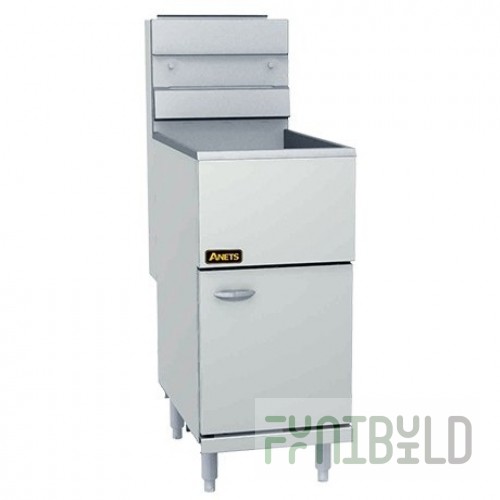 ANETS 35AS 15 Inch Gas Tube Fired Deep Fryer with Twin Baskets 90,000 BTU