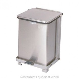 Rubbermaid FGST7SSPL 12 Inch Silver Waste Basket with Plastic Liner Rubbermaid FGST7SSPL 12 Inch Silver Waste Basket with Plastic Liner