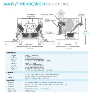 Motion Technology Inc. AUTOFRY MTI-40C Autofry® Ventless Fryer Electric Countertop