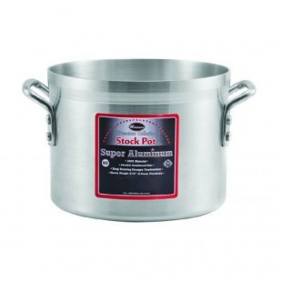 Winco AXS-80 80 Quart Stock Pot Aluminum Round Without Cover Reinforced