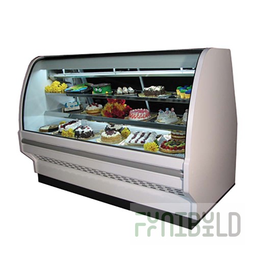 Howard-McCray SC-CBS40E-8C-LED 99.5 Inch Width Refrigerated Bakery Case White and Stainless Steel