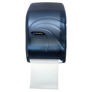 San Jamar T1390TBL 11-3/4 Inch Touchless Paper Towel Dispenser Blue Plastic with Lock