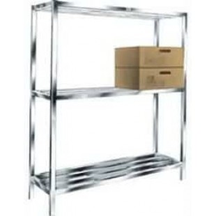 Winholt ALSTB-72-424-CM 24 Inch T-Bar Cooler and Backroom Shelving Unit Aluminum