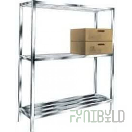 Winholt ALSTB-72-424-CM 24 Inch T-Bar Cooler and Backroom Shelving Unit Aluminum