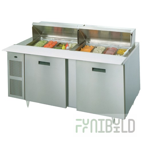 Randell 9230-513 72 Inch Refrigerated Counter Sandwich Top Two Section