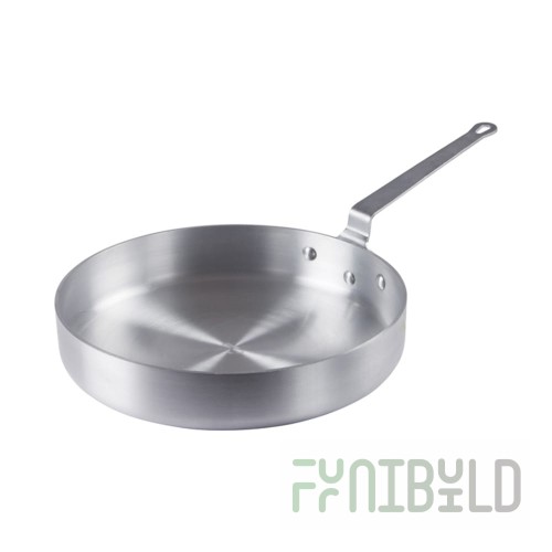 Winco AXST-7 7-1/2 Qt Sauté Pan Round Riveted Handle Aluminum Without Cover