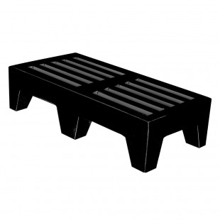 Winholt DPLSQ-3-1222-BK 22 Inch Perforated Dunnage Rack Plastic Black