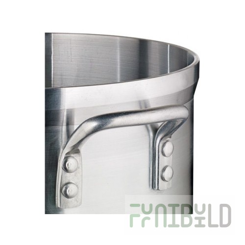 Winco AXBZ-18 18 Qt. Round Brazier Without Cover Reinforced Aluminum