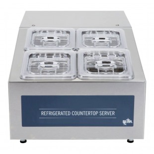 Star RCR-4 15 Inch Refrigerated Countertop Server with 4 Pan Stainless Steel