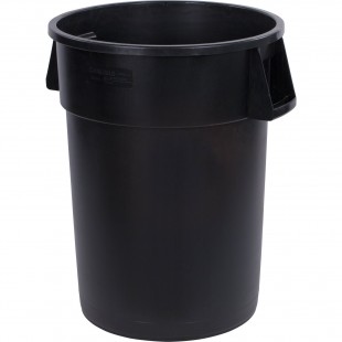 Carlisle 34104403 24-1/2 dia Inch Bronco Waste Container Black Polyethylene