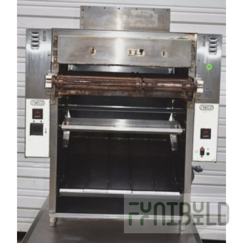 Nieco LLC JF63-2-G 40 Inch Gas Conveyor Broiler with Bun Grill 58000 BTU