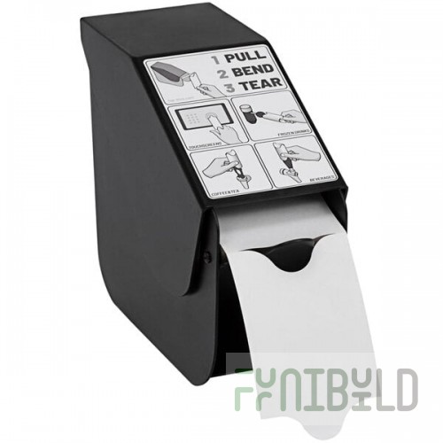 Bunn 57472.0000 3.5 Inch Paper Napkin Dispenser Black with Compatible Sleeve Rolls
