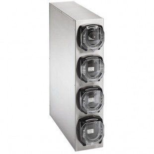 Vollrath K58824 7-1/8 Inch LidSaver3 Lid Dispenser Cabinet Countertop 4 High Stainless Steel