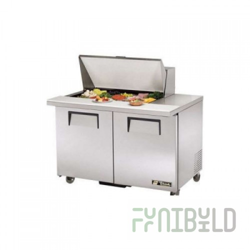 True Refrigeration TSSU-48-15M-B-ADA-HC 48 Inch Refrigerated Counter 2 Section with Attachments
