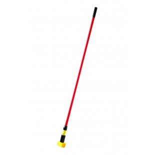 Rubbermaid FGH24600RD00 60 Inch Wet Mop Handle with Yellow Plastic Head Fiberglass