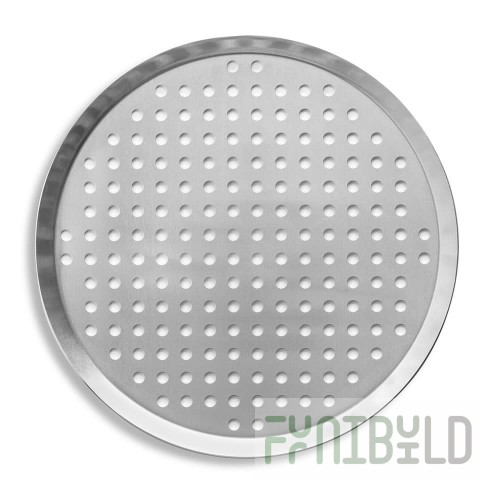 Vollrath PC13PN 13 Inch Perforated Pizza Pan 14 Gauge Aluminum Tapered Nesting