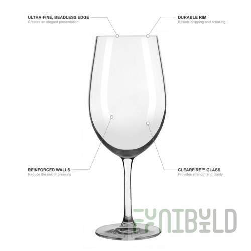 Libbey 9234 22 Oz Wine Glass HD2 Rim Dishwasher Safe ClearFire Glass