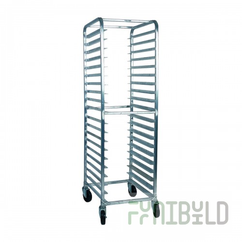 Winholt AL-1820B-TG 26 Inch Mobile Pan Rack with Open Sides Aluminum