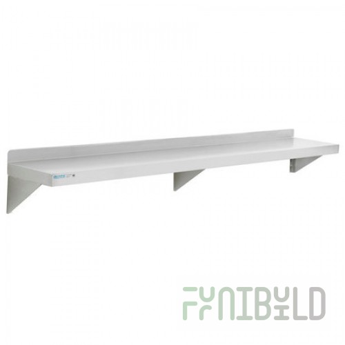 Olympic JWS1560SS 60 Inch Wall Shelf with (3) Supports Stainless Steel