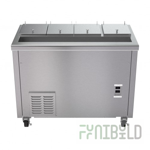 Stoelting DC4T-37-A 44-3/8 Inch Dipping Cabinet with Condiment Rail 1300 BTU
