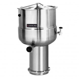 Cleveland KDP40 Kettle Direct Steam 40-gallon with Pedestal Base Stainless Steel