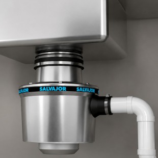 Salvajor 100-SA-6-WSP-P 6-1/2 Inch Water Saving Disposer with Operator Sensor